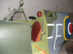 Supermarine Spitfire replica cockpit